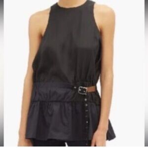 Tibi sz 6 black Mendini twill top